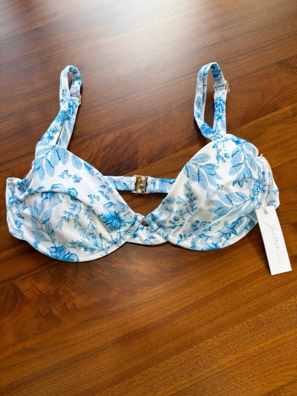 Juillet Wilder Floral Bikini - Izzy Top Large & Bodhi Bottom Small NWT Blue - Picture 9 of 17